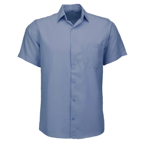 CAMISA SOCIAL MASCULINA MANGA CURTA EM TECIDO CEDRO VIP 65% DE POLIÉSTER 35% DE ALGODÃO